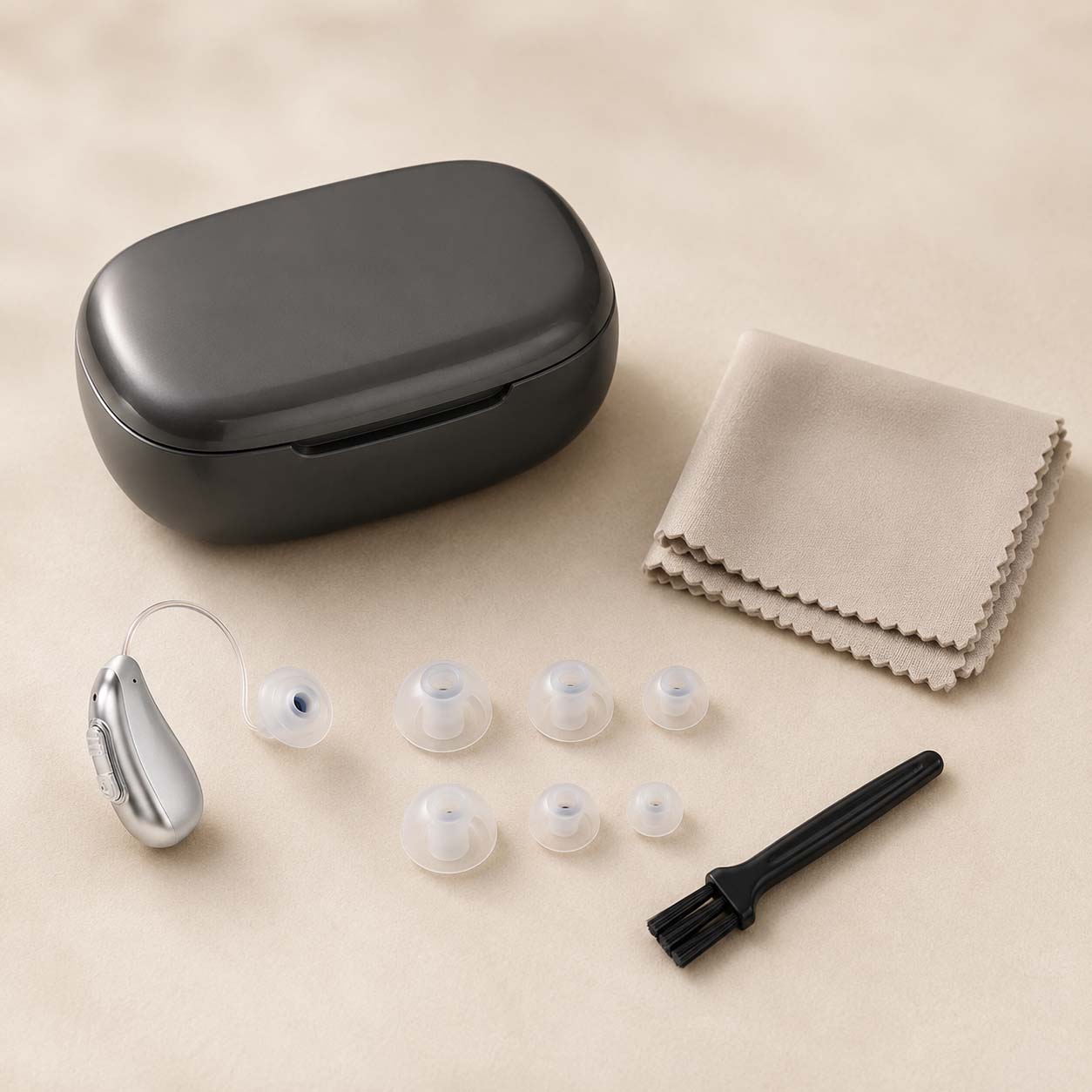 Hearvello care kit and accessories